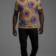 All-Over Print Men's Henley Shirt by Aesthetic Rebellion