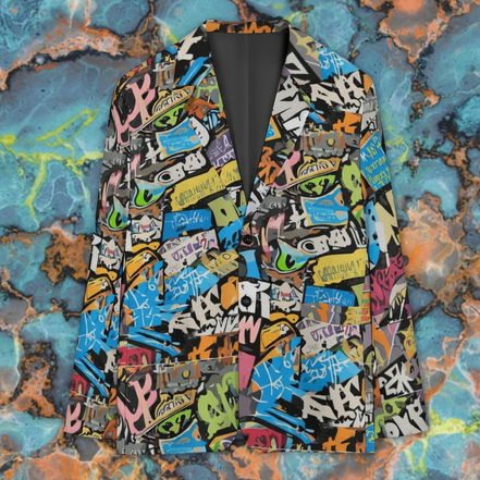 260gsm Two Button Suit(All - Over Printing) - Aesthetic Rebellion