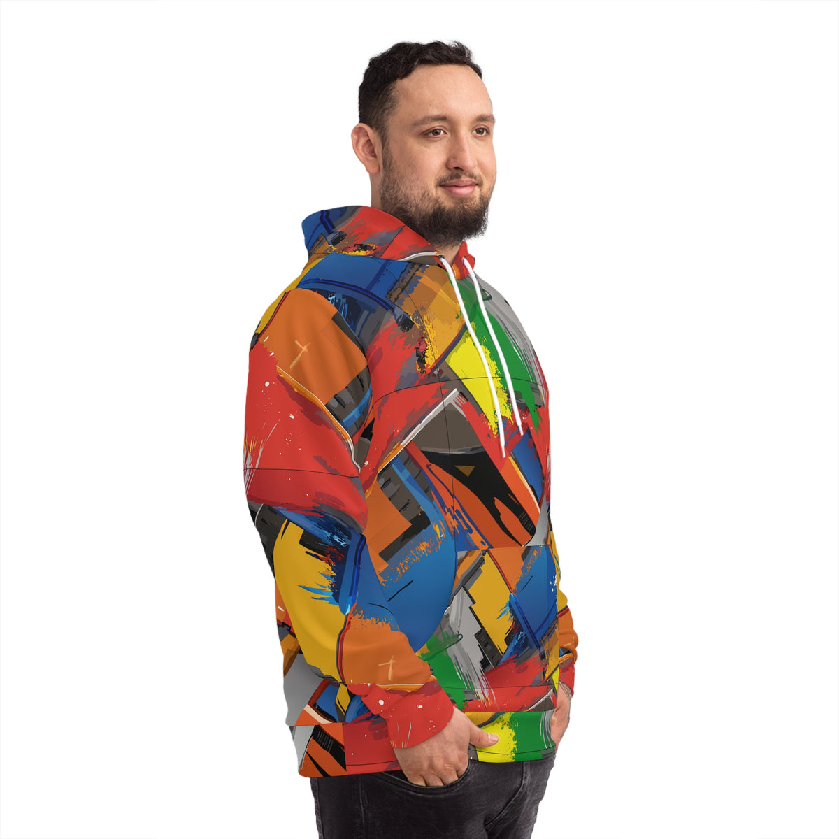 Primary Palette Splash AOP Hoodie – Bold Abstract Art Streetwear | Aesthetic Rebellion