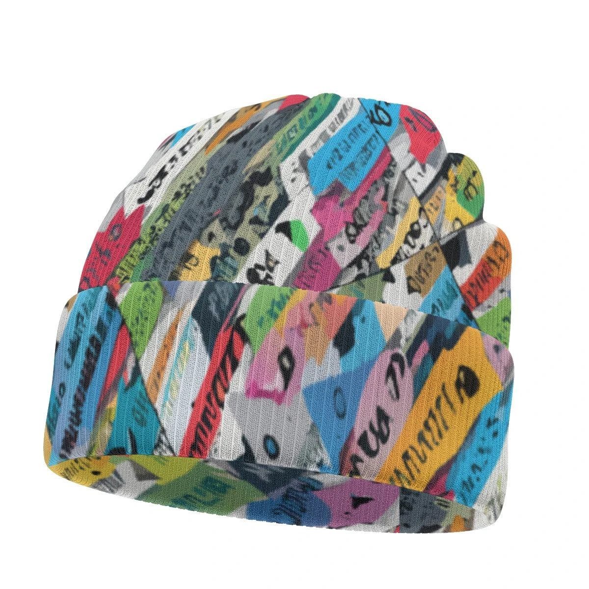 Digital Drip Beanie • Abstract Camo Winter Hat • Maximalist Streetwear Knit Cap for Urban Explorers by Aesthetic Rebellion