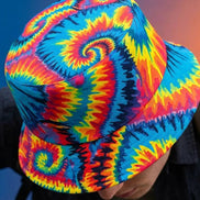 Maximalist Psychedelic Bucket Hat | Reversible Abstract Streetwear Sun Hat by Aesthetic Rebellion