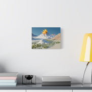 Tropical Volcano Eruption Canvas Print for Nature-Obsessed Interiors — Island Adventure Wall Art, FSC-Certified Matte Stretched Canvas, Home Decor Gift for Wanderlust Collectors