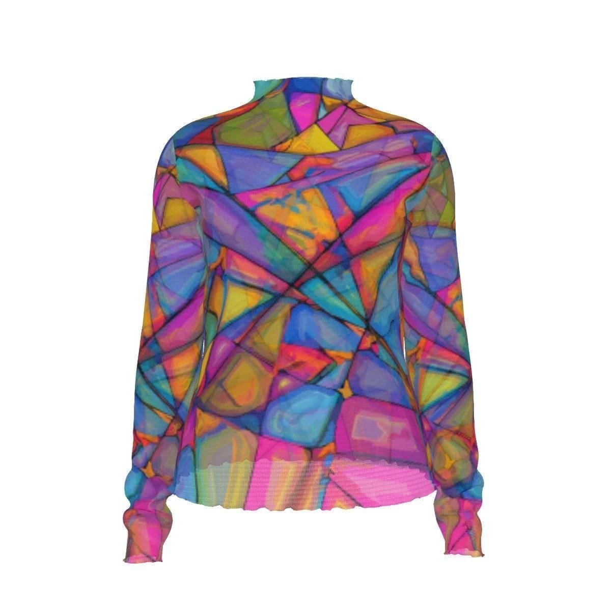 Transcendent Goddess Breathable Mesh T-Shirt - Vibrant Ethereal All-Over Print Summer Top by Aesthetic Rebellion
