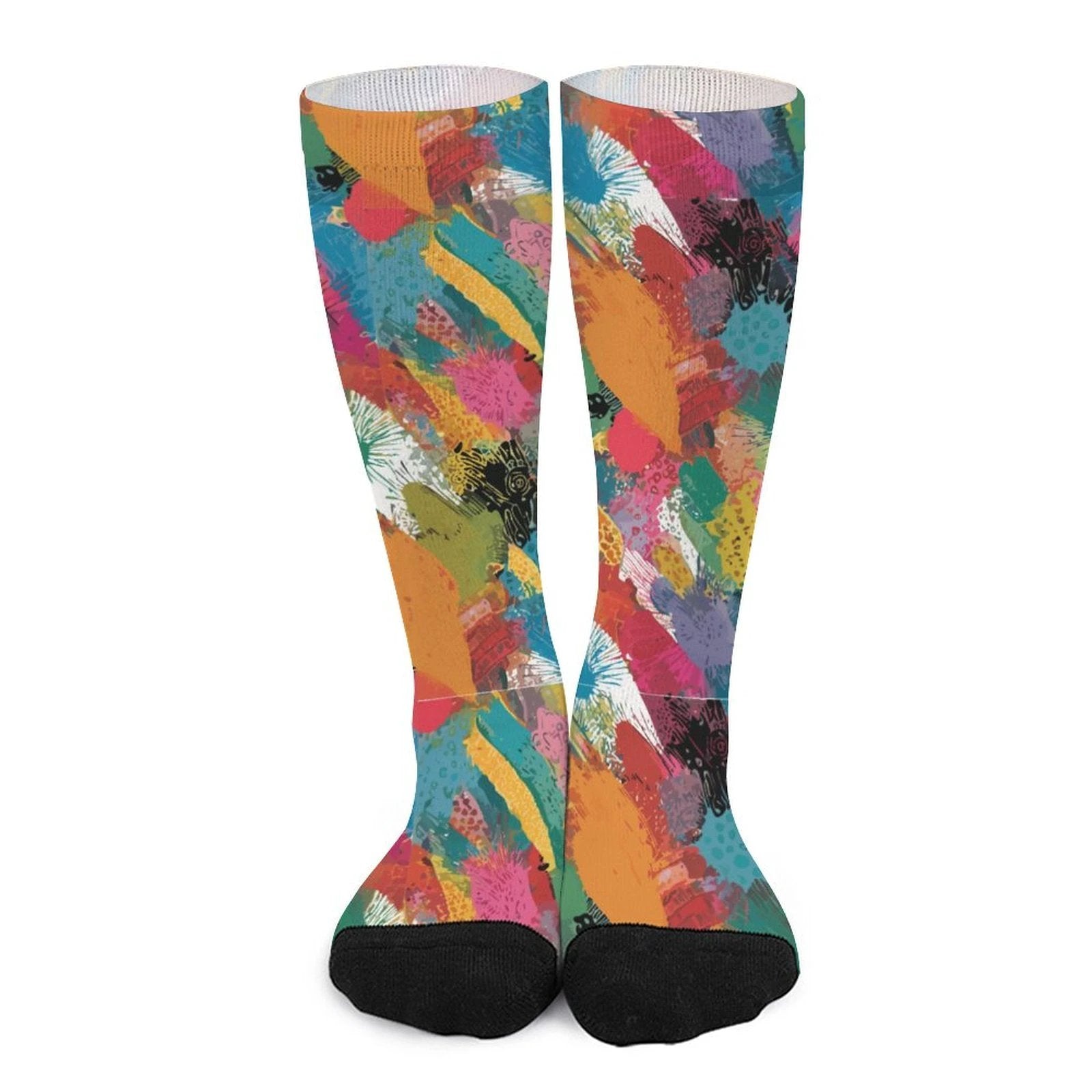 Personalized Contrast Color Striped Stockings by SALE_DESIGN-Personal Design