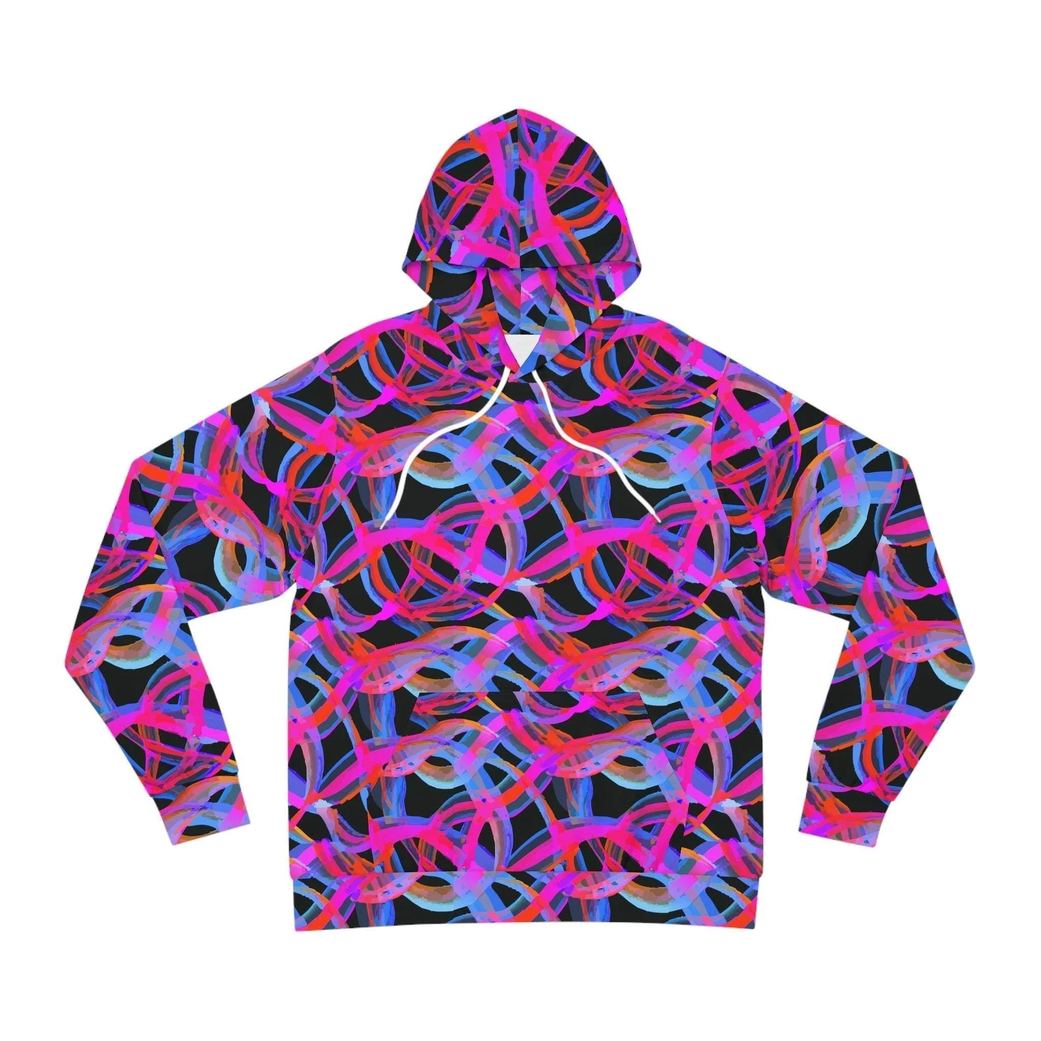 Digital Distortion Fashion Hoodie - Vibrant All-Over Print AOP Sweatshirt for Modern Rebels by Aesthetic Rebellion