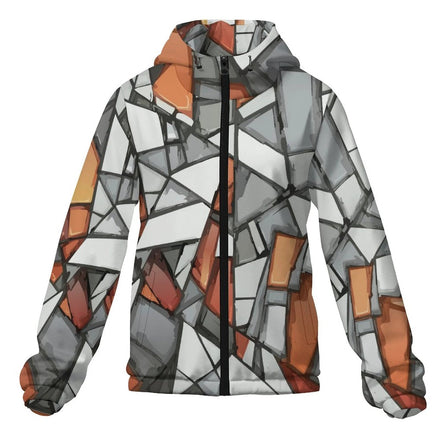 Hooded Short Trench Coat(All-Over Printing) by SALE_DESIGN-Personal Design