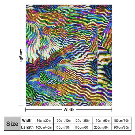 "Lightning Complex" Abstract Art Flannel Blanket - 70"x80" by SALE_DESIGN-Personal Design