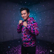 Digital Distortion Fashion Hoodie - Vibrant All-Over Print AOP Sweatshirt for Modern Rebels by Aesthetic Rebellion