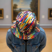 Kaleidoscope Geometric Bucket Hat - Trippy Rainbow Rave Hat for EDM Festivals & Dance Floor Style by Aesthetic Rebellion