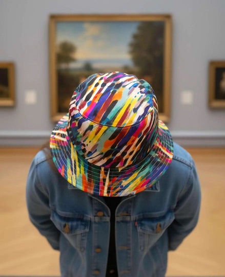 Kaleidoscope Geometric Bucket Hat - Trippy Rainbow Rave Hat for EDM Festivals & Dance Floor Style by Aesthetic Rebellion