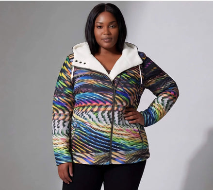 Winter Wonder Neon Snow Hoodie - Psychedelic High-Visibility Streetwear for Extreme Cold by Aesthetic Rebellion