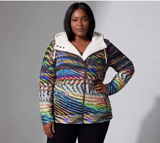 Winter Wonder Neon Snow Hoodie - Psychedelic High-Visibility Streetwear for Extreme Cold by Aesthetic Rebellion