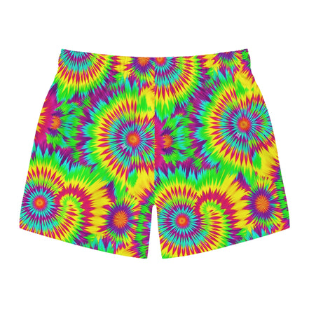 Psychedelic Tie Dye Swim Trunks