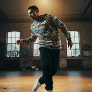Abstract All Over Print Sweatshirt – Heavyweight Cotton Crewneck by Aesthetic Rebellion