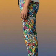 90s Mixtape Pajama Pants - Retro Music Lover Lounge Wear by Aesthetic Rebellion