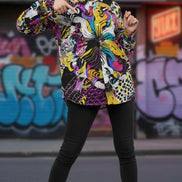 Dark Knight Maximalist Cotton Poplin Shirt - Edgy Goth-Inspired Button Down for Alt-Professionals & Musicians by Aesthetic Rebellion