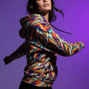 StreetsmArt Collage Athletic Hoodie - Heavyweight Maximalist Gym Wear - Designer Graffiti Activewear by Aesthetic Rebellion