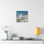 Tropical Volcano Eruption Canvas Print for Nature-Obsessed Interiors — Island Adventure Wall Art, FSC-Certified Matte Stretched Canvas, Home Decor Gift for Wanderlust Collectors