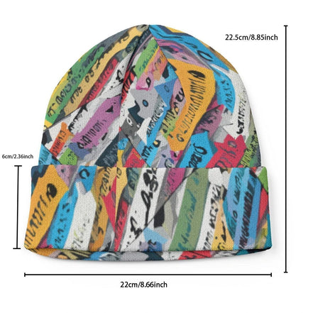 Digital Drip Beanie • Abstract Camo Winter Hat • Maximalist Streetwear Knit Cap for Urban Explorers by Aesthetic Rebellion