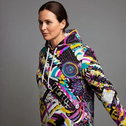 Heavyweight Primal Print Cotton Hoodie - Designer All-Over Print Pullover for Streetwear Collectors by Aesthetic Rebellion