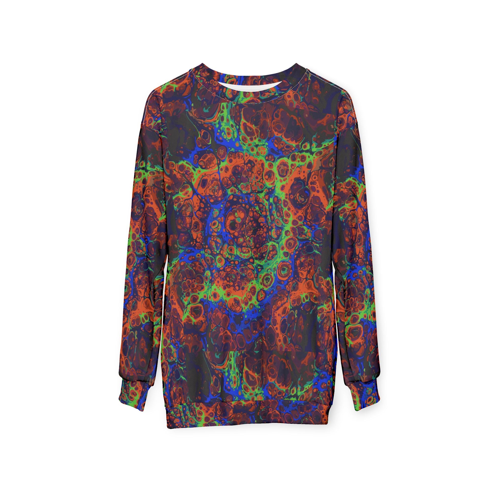 Psychedelic Lava Pattern Sweatshirt | Abstract All-Over Print