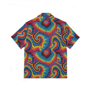 Strawberry Wheels AOP Button-Up Shirt | Digital Tie-Dye Workwear