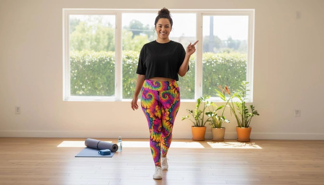 Prism Punch Plus Size Tie Dye Leggings - Vibrant High-Waist Festival Pants for Bold Fitness by Aesthetic Rebellion