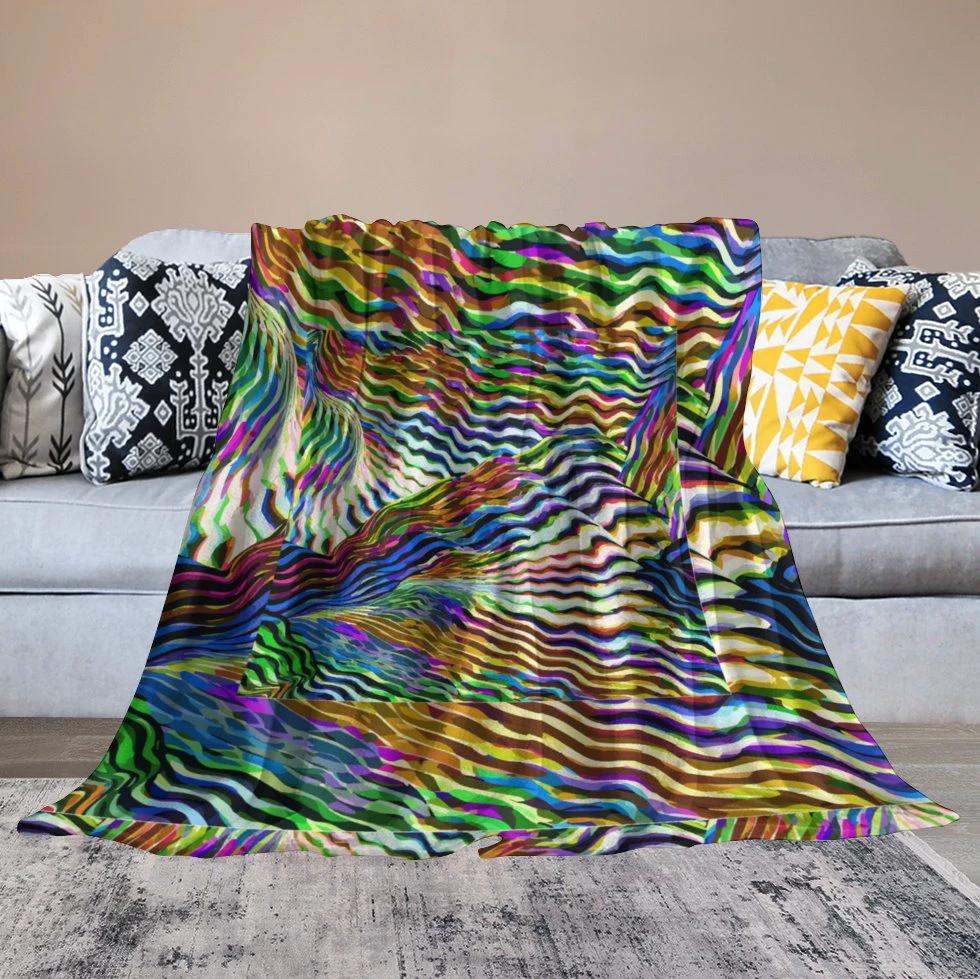 "Lightning Complex" Abstract Art Flannel Blanket - 70"x80" by SALE_DESIGN-Personal Design