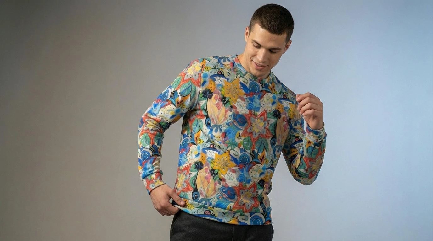 Floral Fusion All-Over Print Unisex O-neck Sweatshirt | 310GSM Cotton by Aesthetic Rebellion