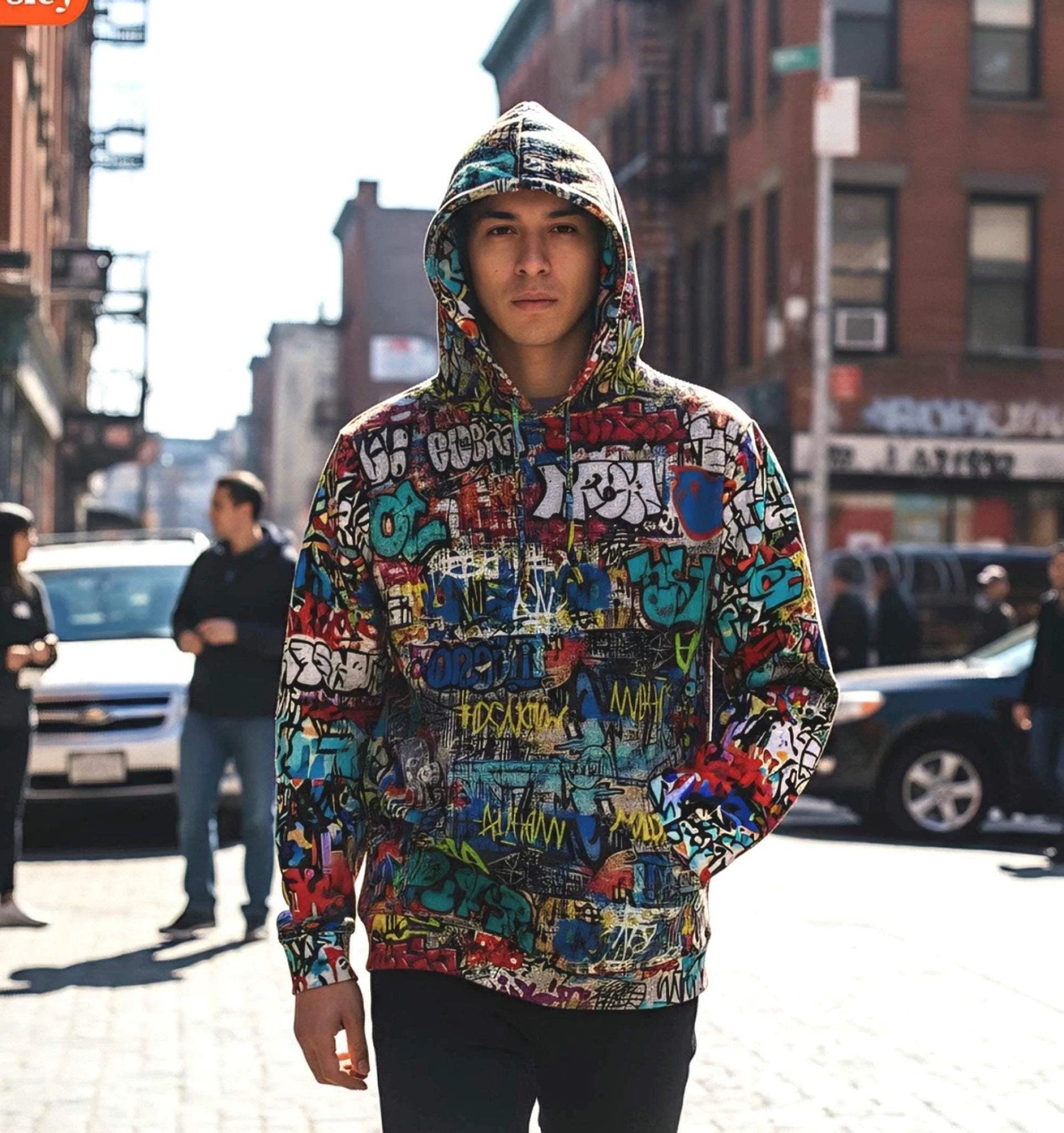 Urban Legend Kids Graffiti Hoodie - Bold Street Art Pullover for Miniature Maximalists & Creative Kids by Aesthetic Rebellion