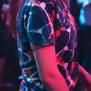 Electric Abstract All-Over Print Unisex Tee - High-Saturated Artist Edition Streetwear Shirt by Aesthetic Rebellion