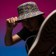 Swamp Tour Bucket Hat - Abstract Organic Sun Hat by Aesthetic Rebellion