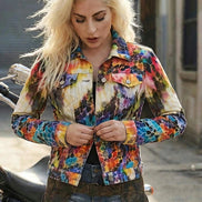 Rainbow Mosaic Shattered Glass Jacket - Primal Print Psychedelic Art Coat for Festival Headliners by Aesthetic Rebellion