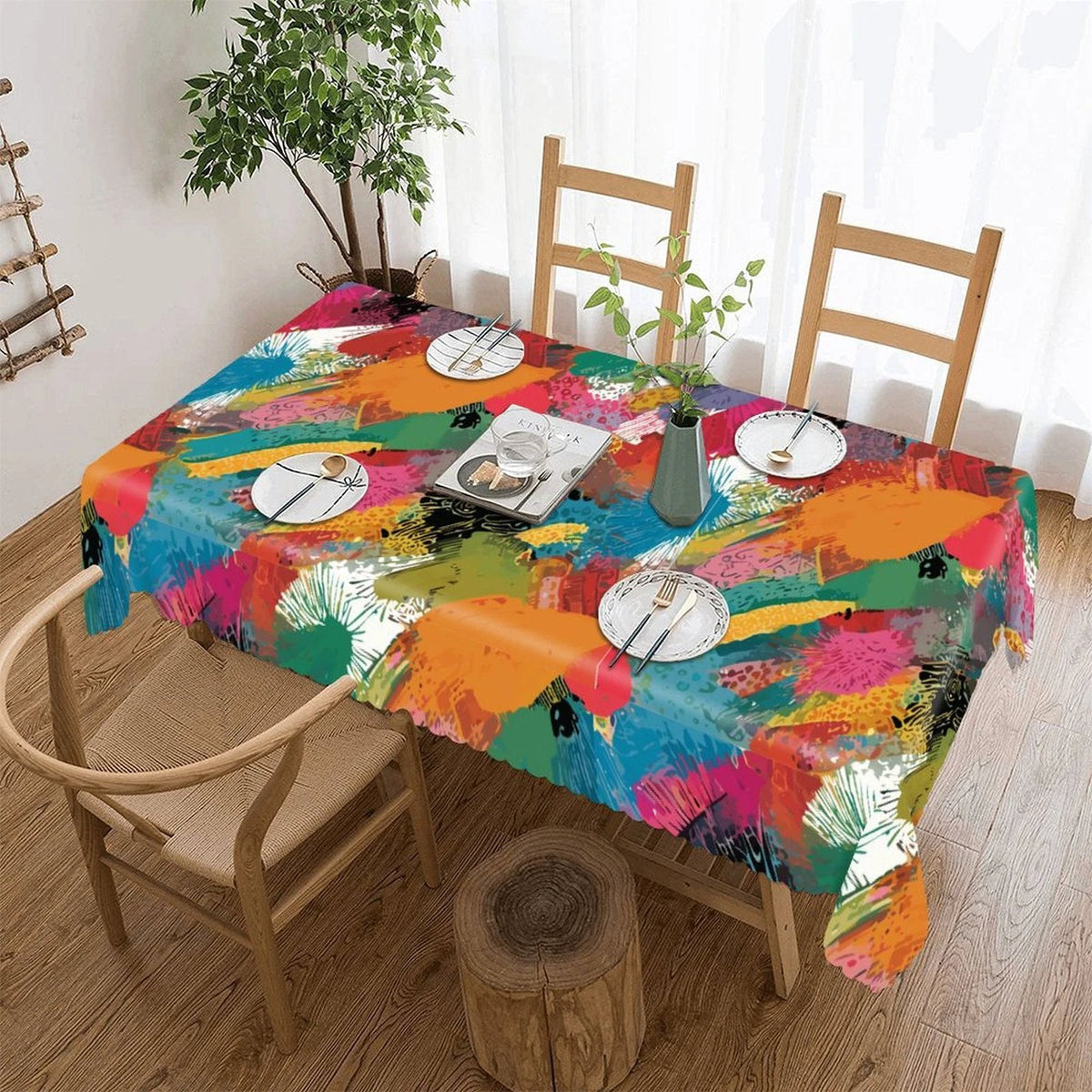 Kitchen Rectangular Tablecloth(One-sided Printing) by SALE_DESIGN-Personal Design