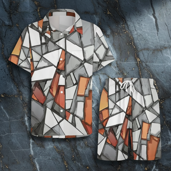 Short Sleeve Shirt and Shorts Set(All-Over Printing)