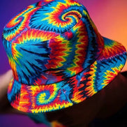 Maximalist Psychedelic Bucket Hat | Reversible Abstract Streetwear Sun Hat by Aesthetic Rebellion