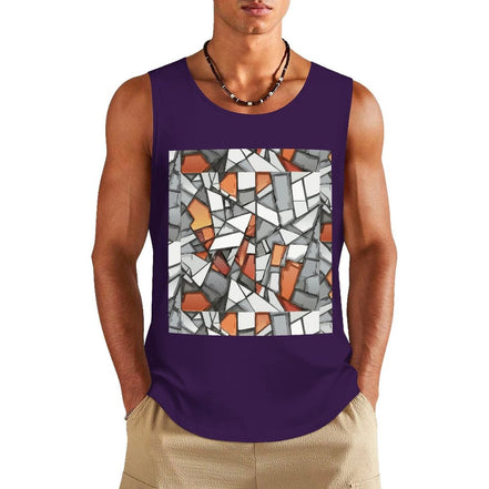 DTF 160gsm Men's Cotton Tank Top(Front Printing) by SALE_DESIGN-Personal Design