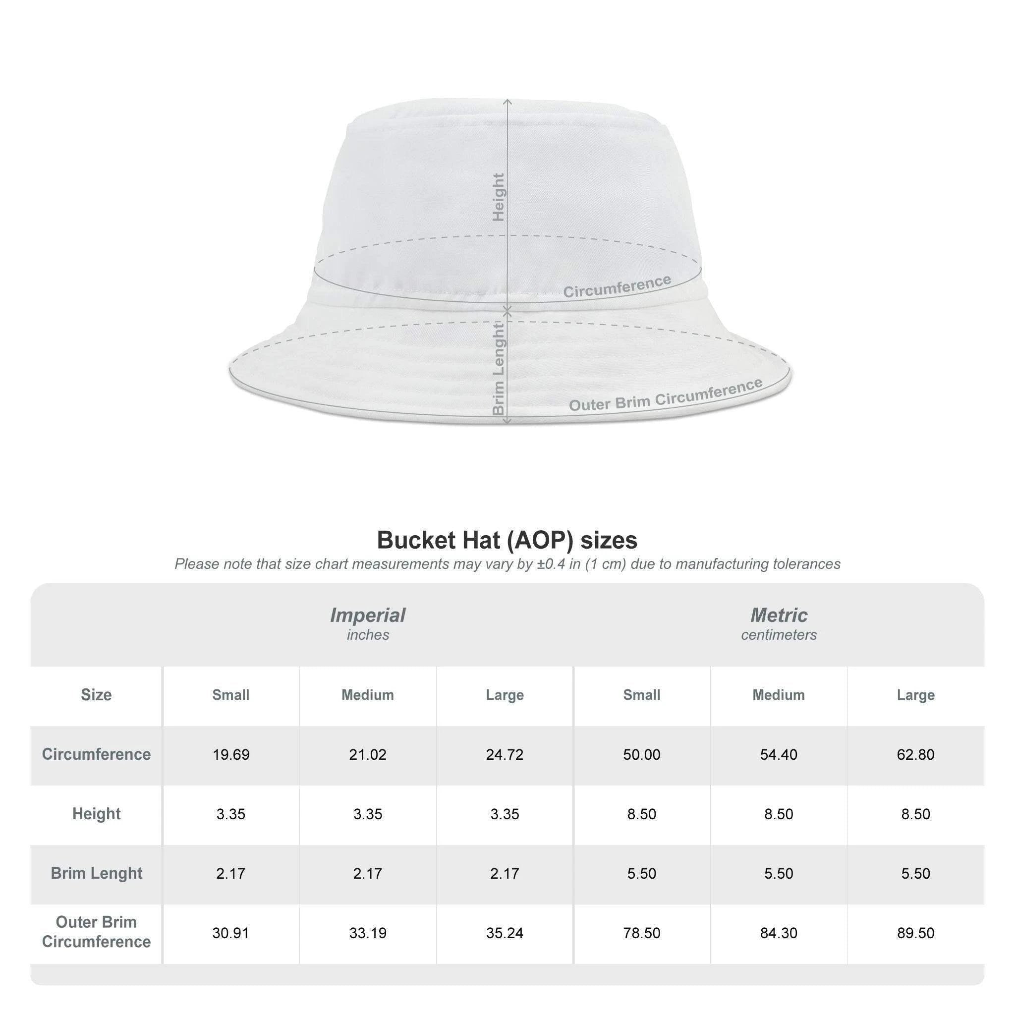 Maximalist Print Bucket Hat - Zany Stitch Detail, USA Made by Aesthetic Rebellion