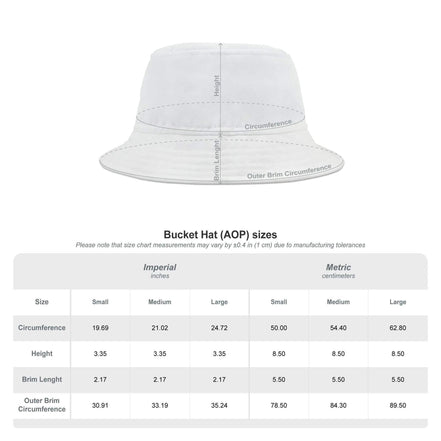 Maximalist Print Bucket Hat - Zany Stitch Detail, USA Made by Aesthetic Rebellion