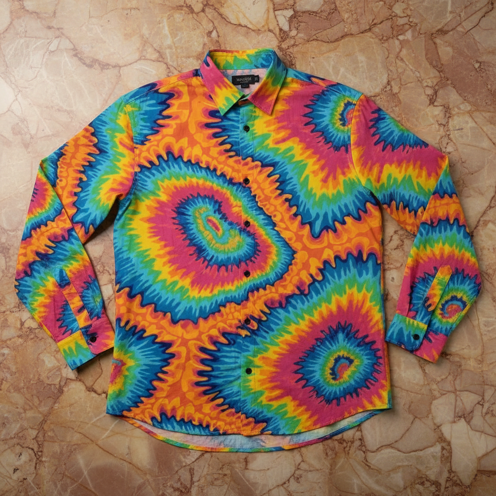 Psychedelic Rainbow Spiral Tie-Dye Shirt