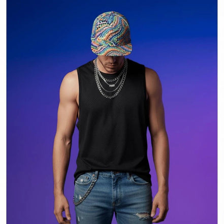 Psychedelic Graffiti Flat Brim Baseball Cap – All-Over Print Snapback for Streetwear Collectors & Urban Culture by Aesthetic Rebellion