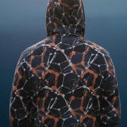 Cyberpunk Network Splatter Art Hoodie - Dark Grunge Techwear Pullover for Futuristic Streetwear by Aesthetic Rebellion