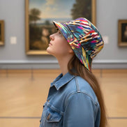 Kaleidoscope Geometric Bucket Hat - Trippy Rainbow Rave Hat for EDM Festivals & Dance Floor Style by Aesthetic Rebellion