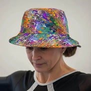 Wild Fairy Dreamer Acrylic Pour Bucket Hat - Whimsical Abstract Sun Hat for Festival Fashion by Aesthetic Rebellion