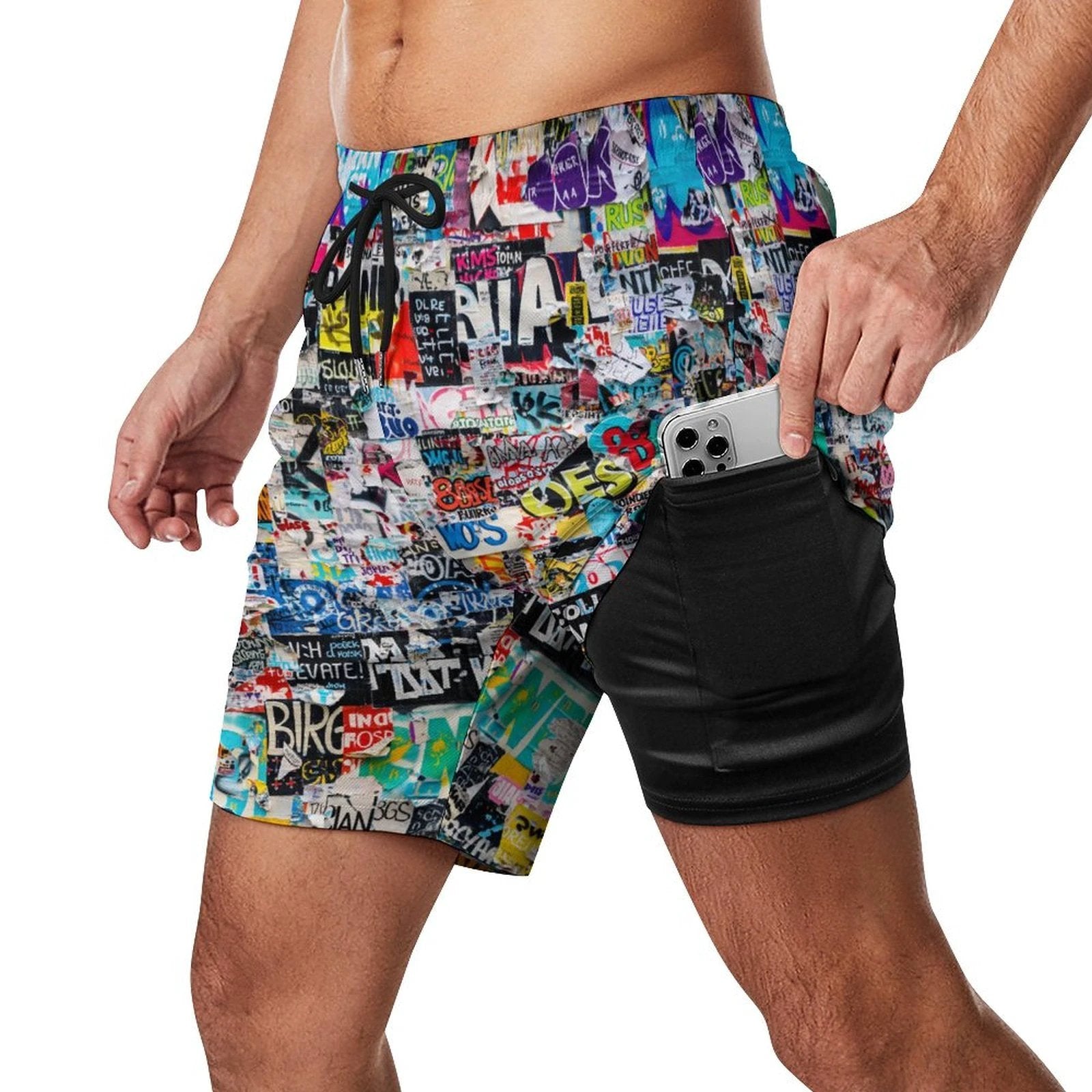 Men's Beach Shorts with 4 Pockets by SALE_DESIGN-Personal Design