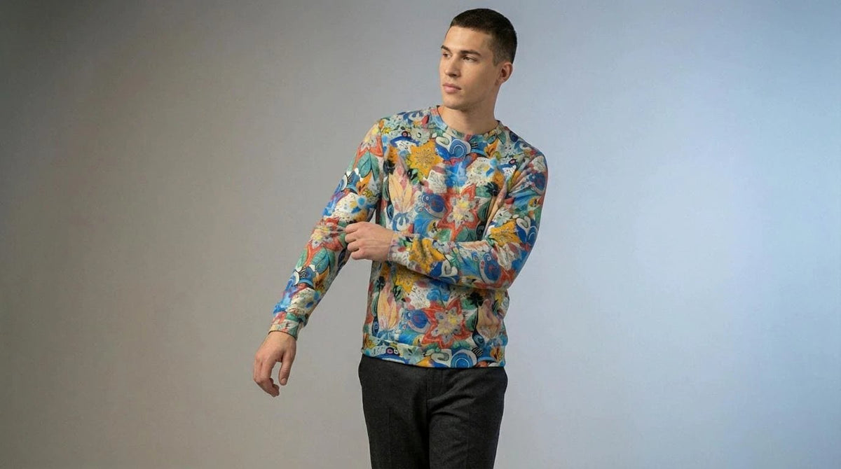 Floral Fusion All-Over Print Unisex O-neck Sweatshirt | 310GSM Cotton by Aesthetic Rebellion