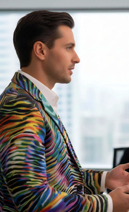 Artist Edition Maximalist Blazer - Structured Cotton Workwear Jacket for Creative Directors & Statement Style by Aesthetic Rebellion