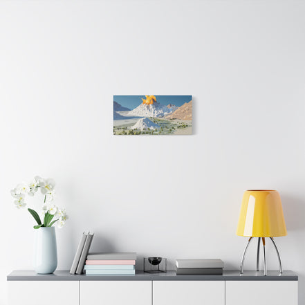 Tropical Volcano Eruption Canvas Print for Nature-Obsessed Interiors — Island Adventure Wall Art, FSC-Certified Matte Stretched Canvas, Home Decor Gift for Wanderlust Collectors