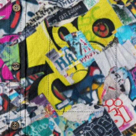 Artistic Print Men's Cotton Shirt - Long Sleeve Button Down by Aesthetic Rebellion