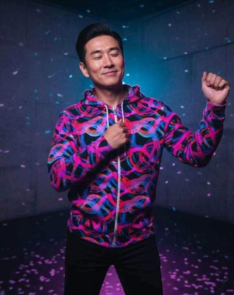 Digital Distortion Fashion Hoodie - Vibrant All-Over Print AOP Sweatshirt for Modern Rebels by Aesthetic Rebellion